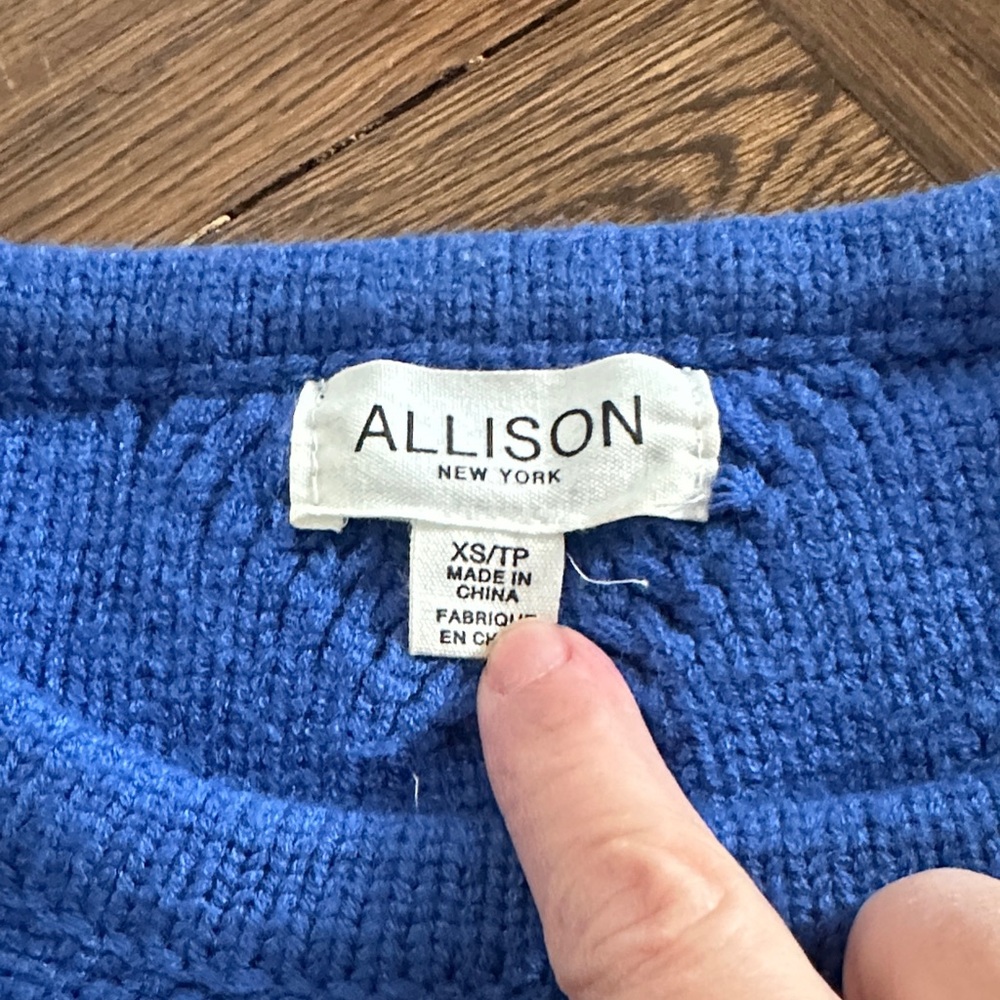 Allison Clothing Electric Blue Textured Sweater - Picture 2 of 3